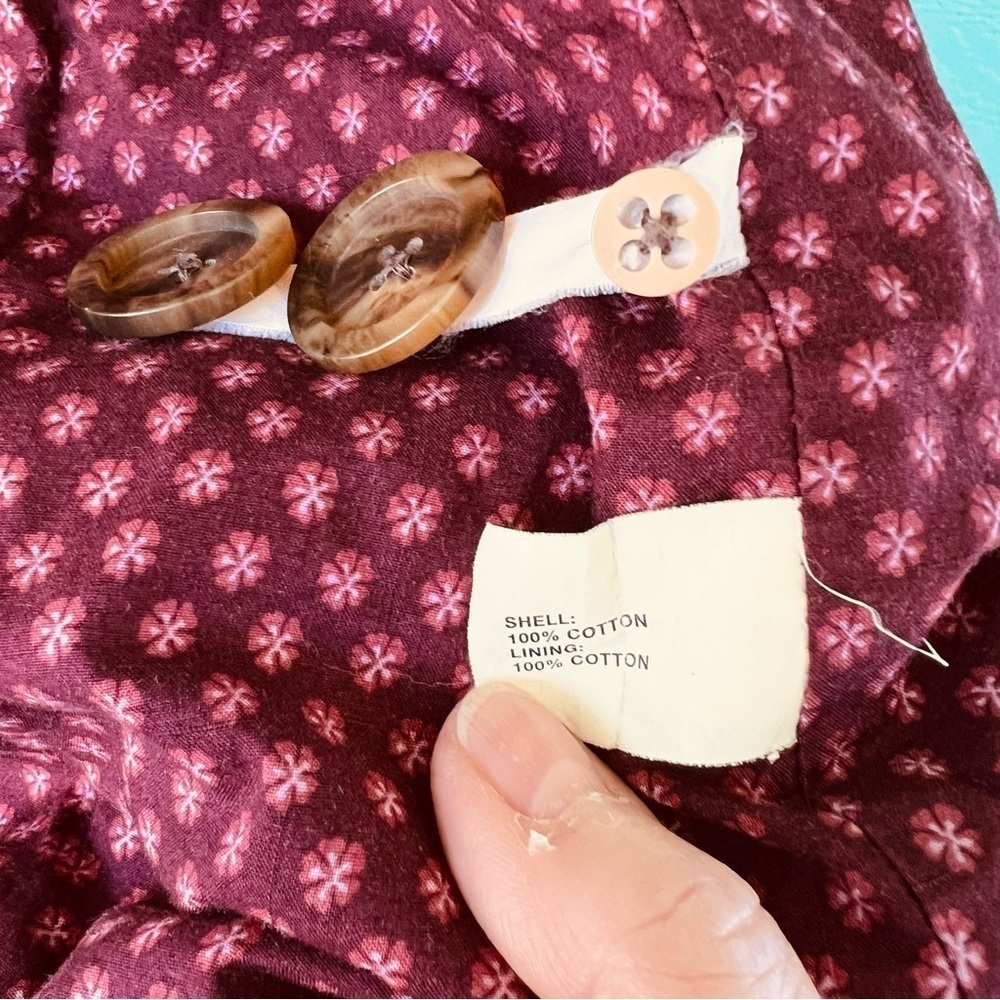 GAP CORDUROY TAN DOUBLE BREASTED COTTON PEACOAT JACKET WITH POCKETS SIZE SMALL - Picture 12 of 13